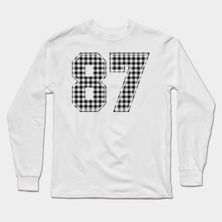 Plaid Number - 87 - Dark Long Sleeve T-Shirt